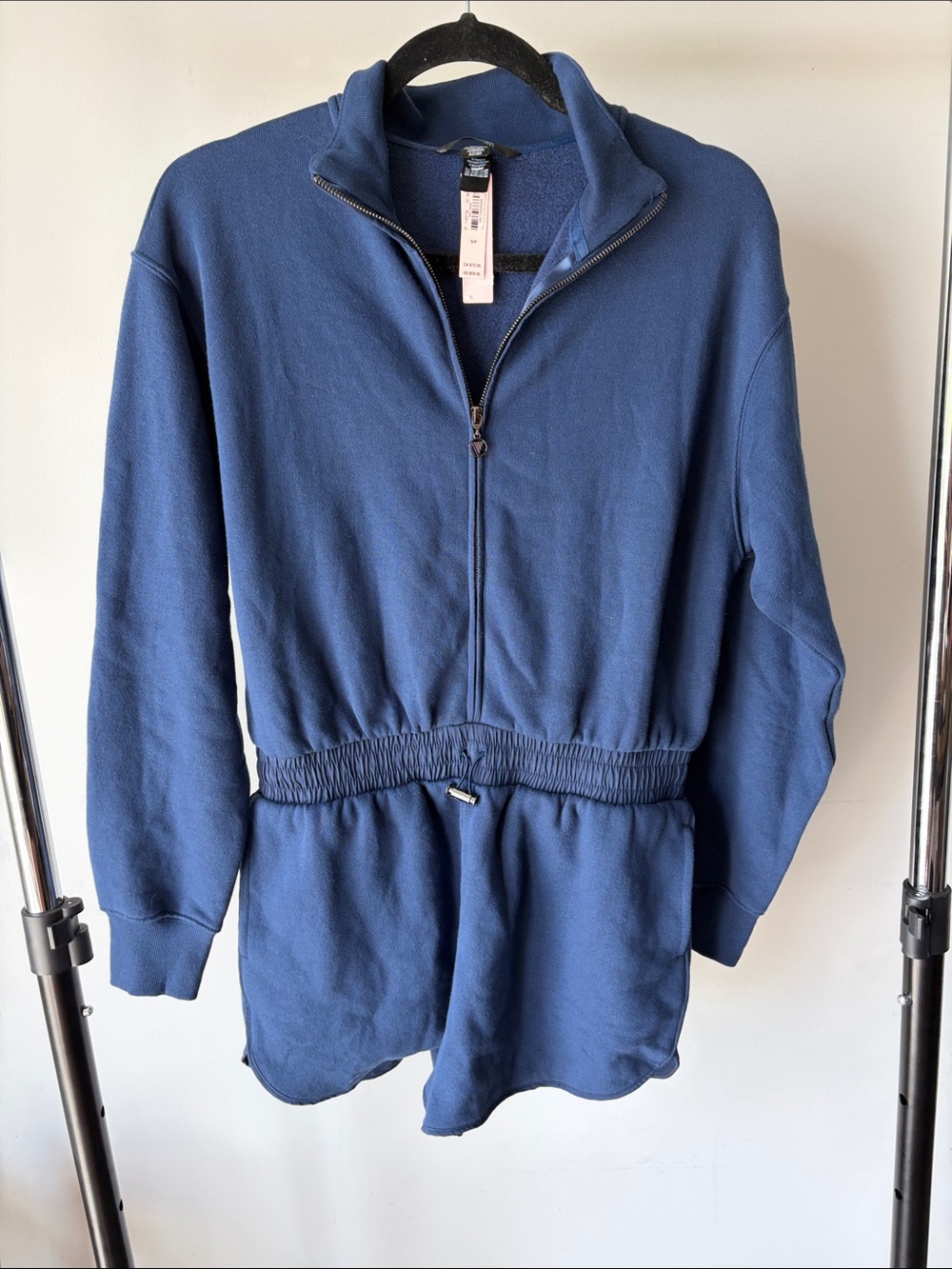 🆕 NWT Victoria’s Secret Navy Half-Zip Romper